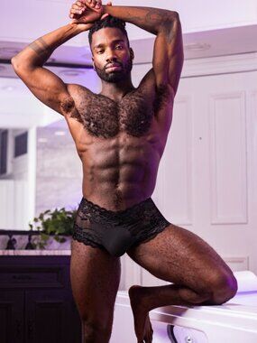 Male Power 127-280 Sassy Lace Mini Short Sheer Pouch Color Black